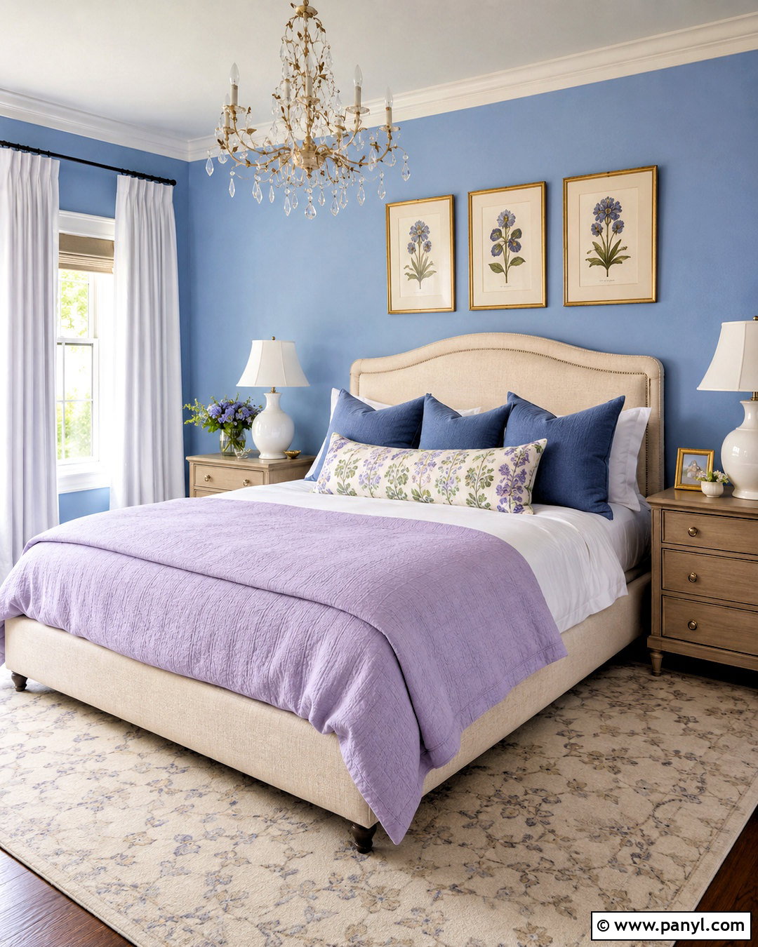 Cornflower Blue And Lavender Bedroom - 20 blue bedroom color schemes