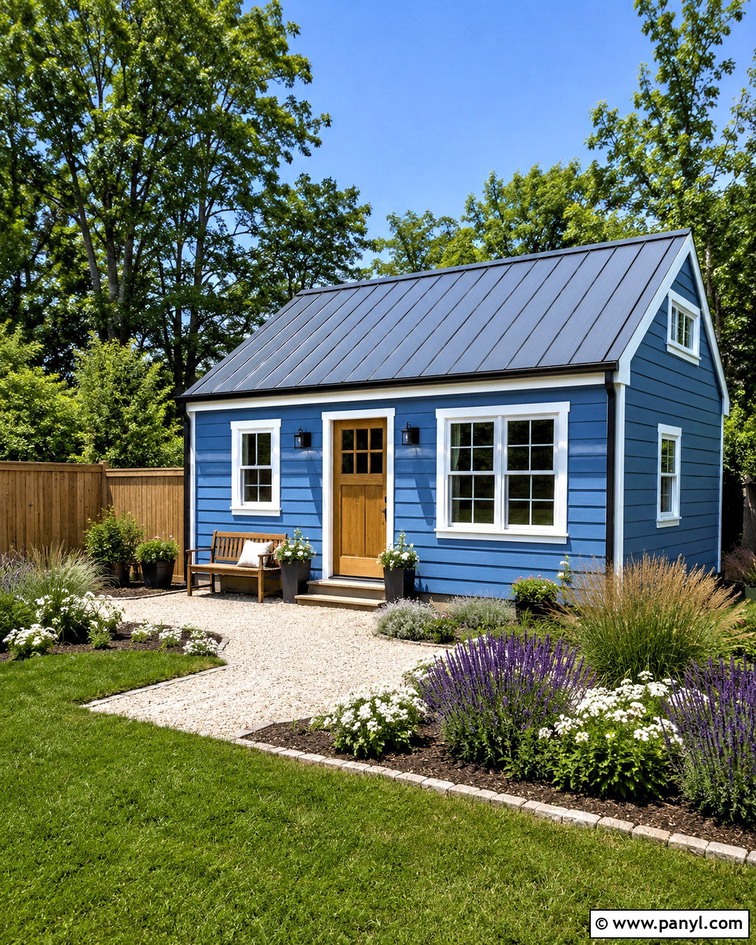 Cornflower Blue Backyard Studio - 20 cornflower blue paint ideas