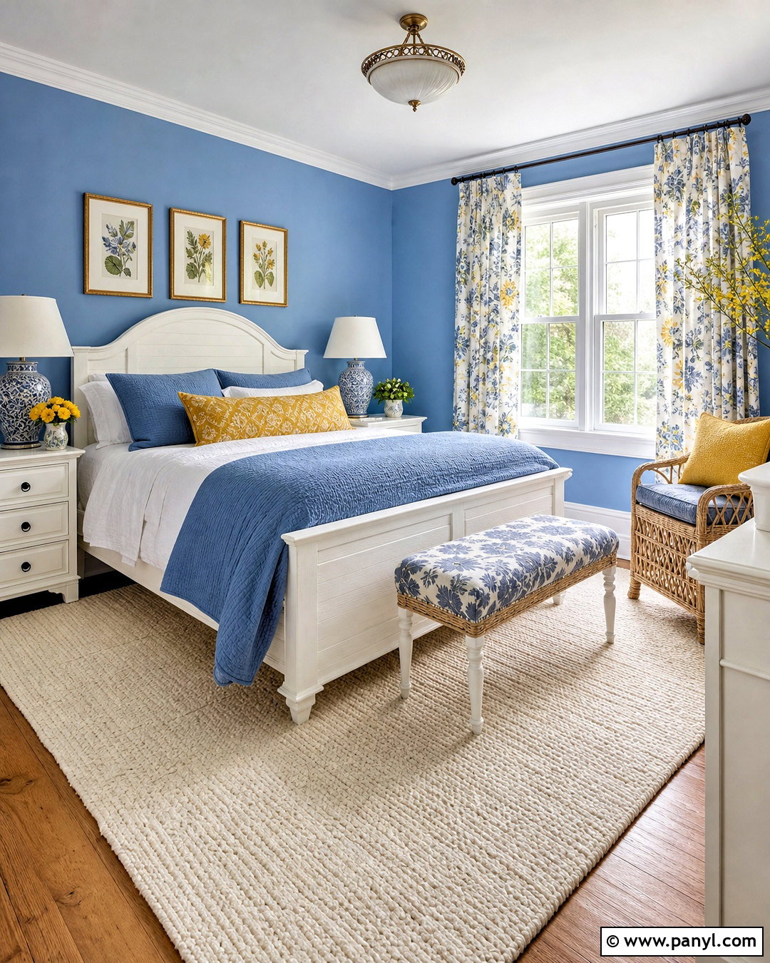 Cornflower Blue Bedroom - 20 blue room paint ideas