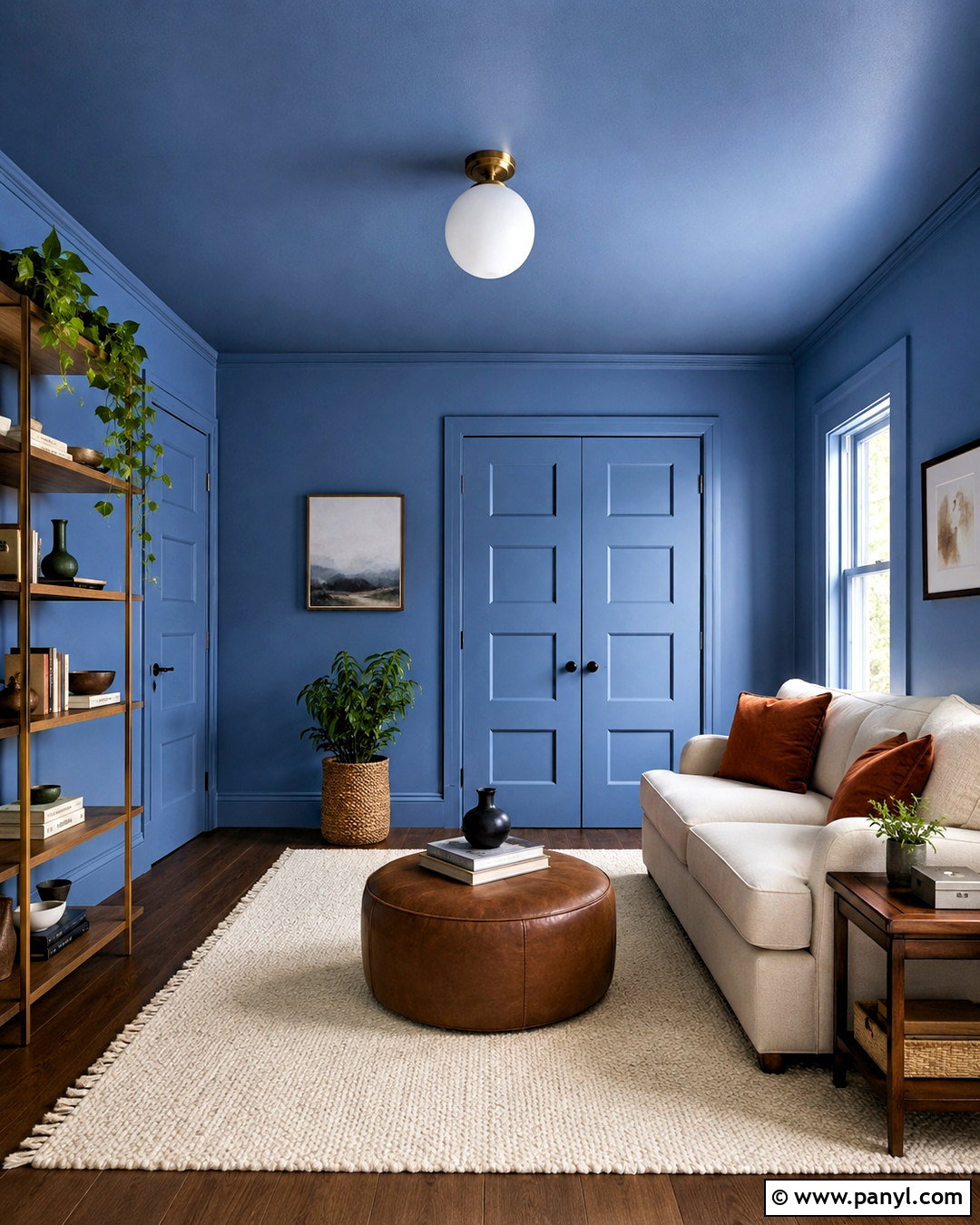 Cornflower Blue Color-Drenched Room - 20 cornflower blue paint ideas