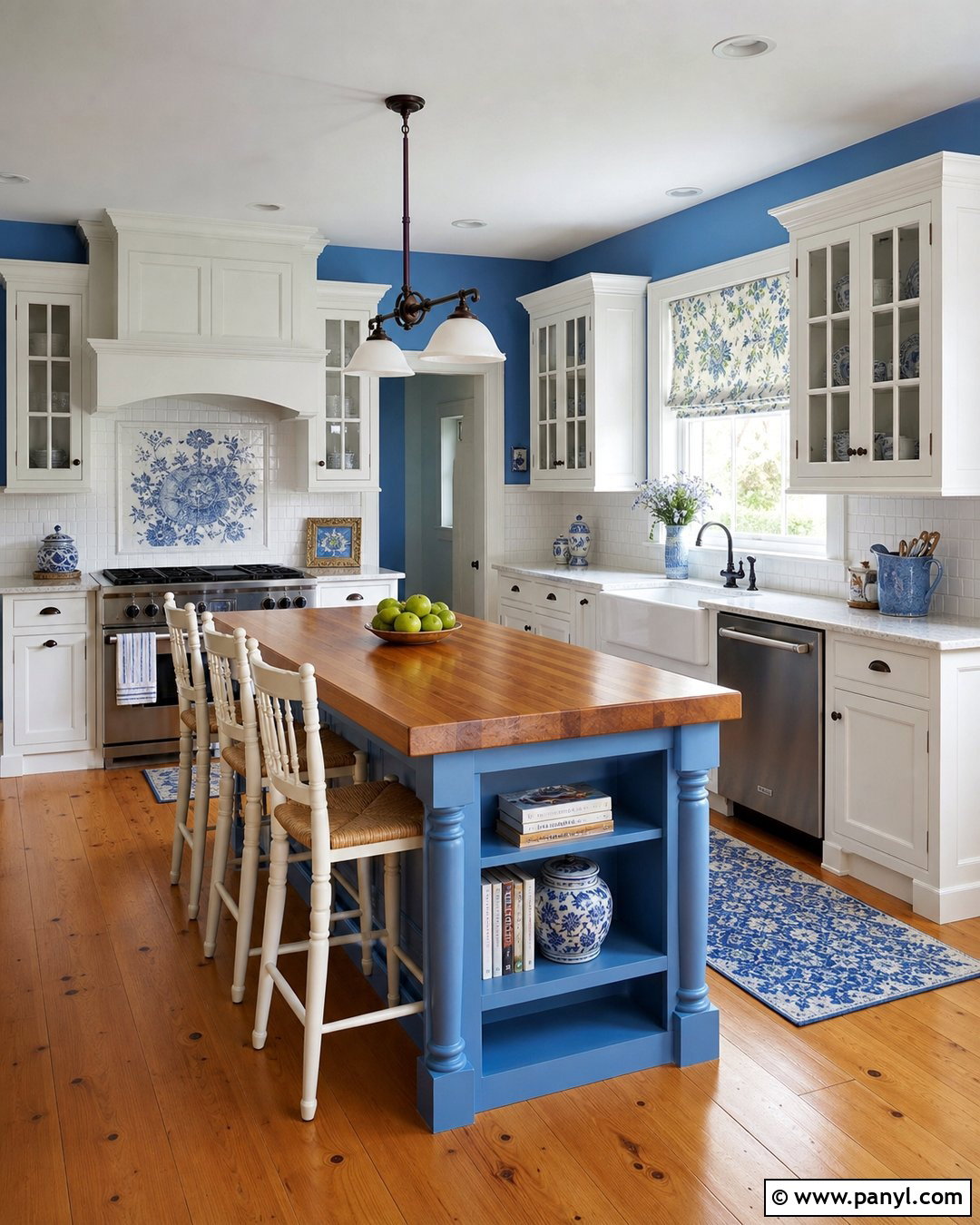 30 Blue Kitchen Walls White Cabinets Ideas for Fresh Style