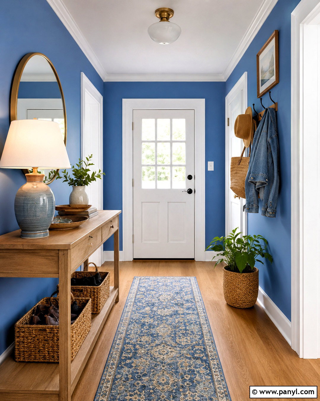 Cornflower Blue Entryway - 20 cornflower blue paint ideas