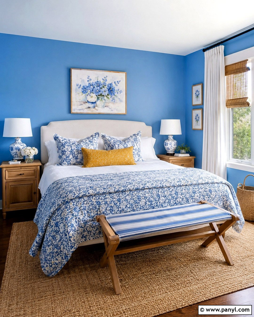 Cornflower Blue Guest Room Walls - 20 Shades Of Blue For Walls