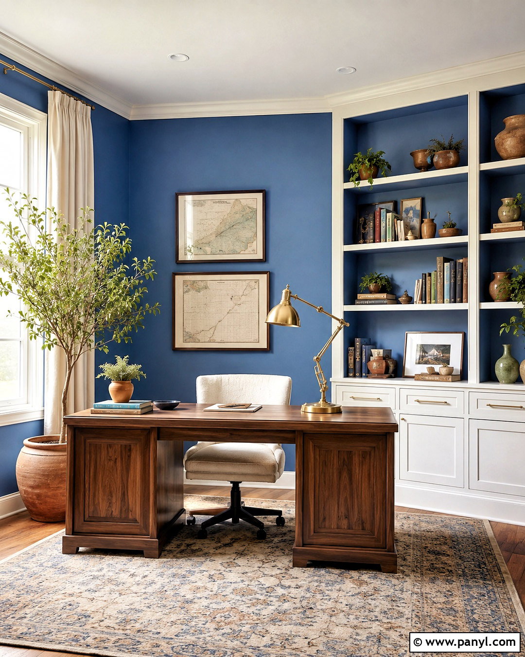 Cornflower Blue Home Office - 20 cornflower blue paint ideas