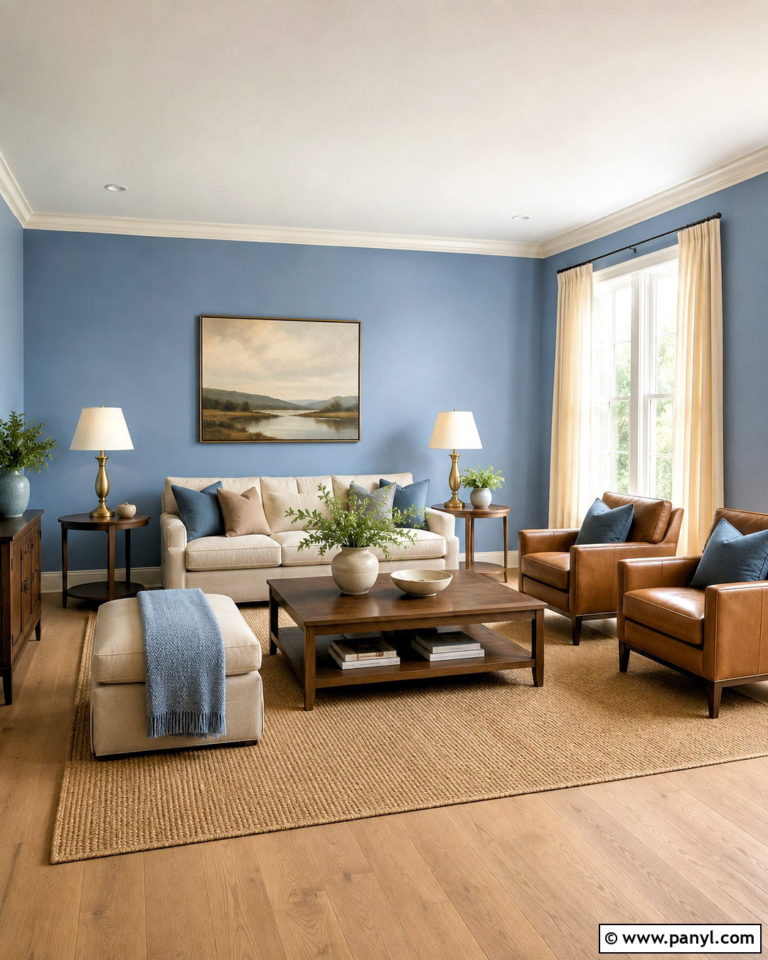 Cornflower Blue Living Room - 20 cornflower blue paint ideas