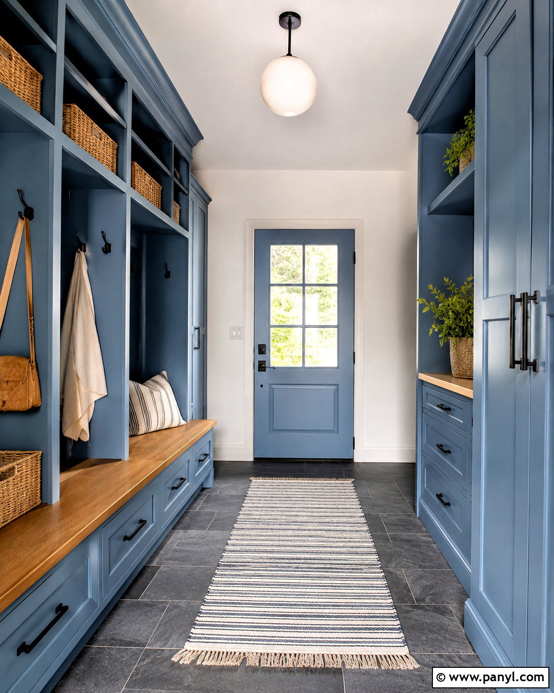 Cornflower Blue Mudroom - 20 cornflower blue paint ideas