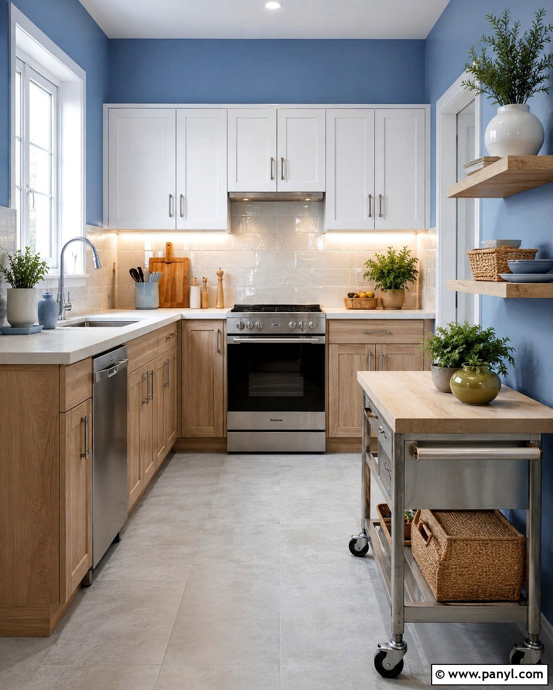 20 Cornflower Blue Kitchen Walls for a Fresh, Airy Look