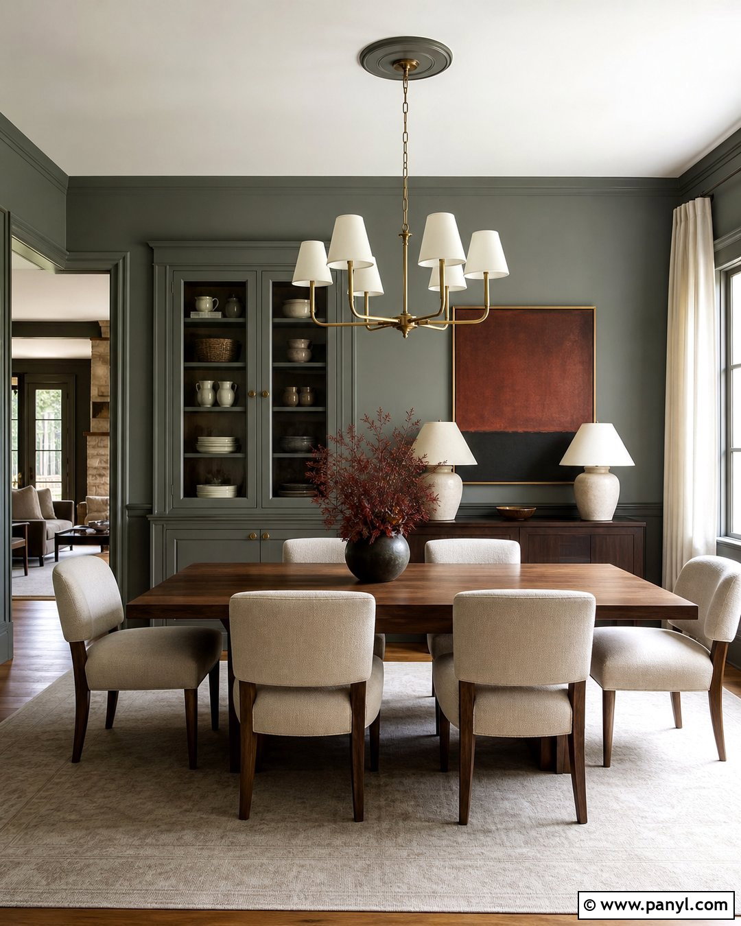 Cornwall Slate Dining Room With Walnut Furniture - 20 cornwall slate vs evergreen fog ideas