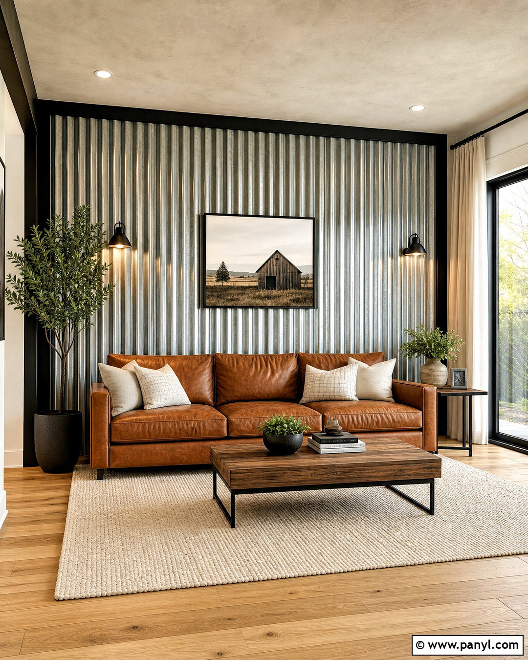 Corrugated Metal Accent Wall Living Room - 20 metal accent wall ideas
