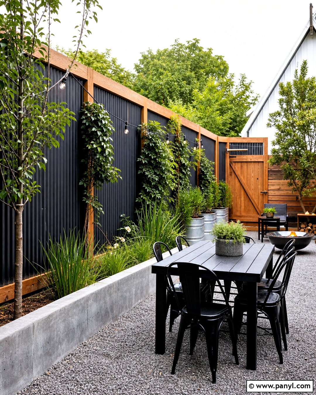 Corrugated Metal Fence Wall - 20 fence wall design ideas