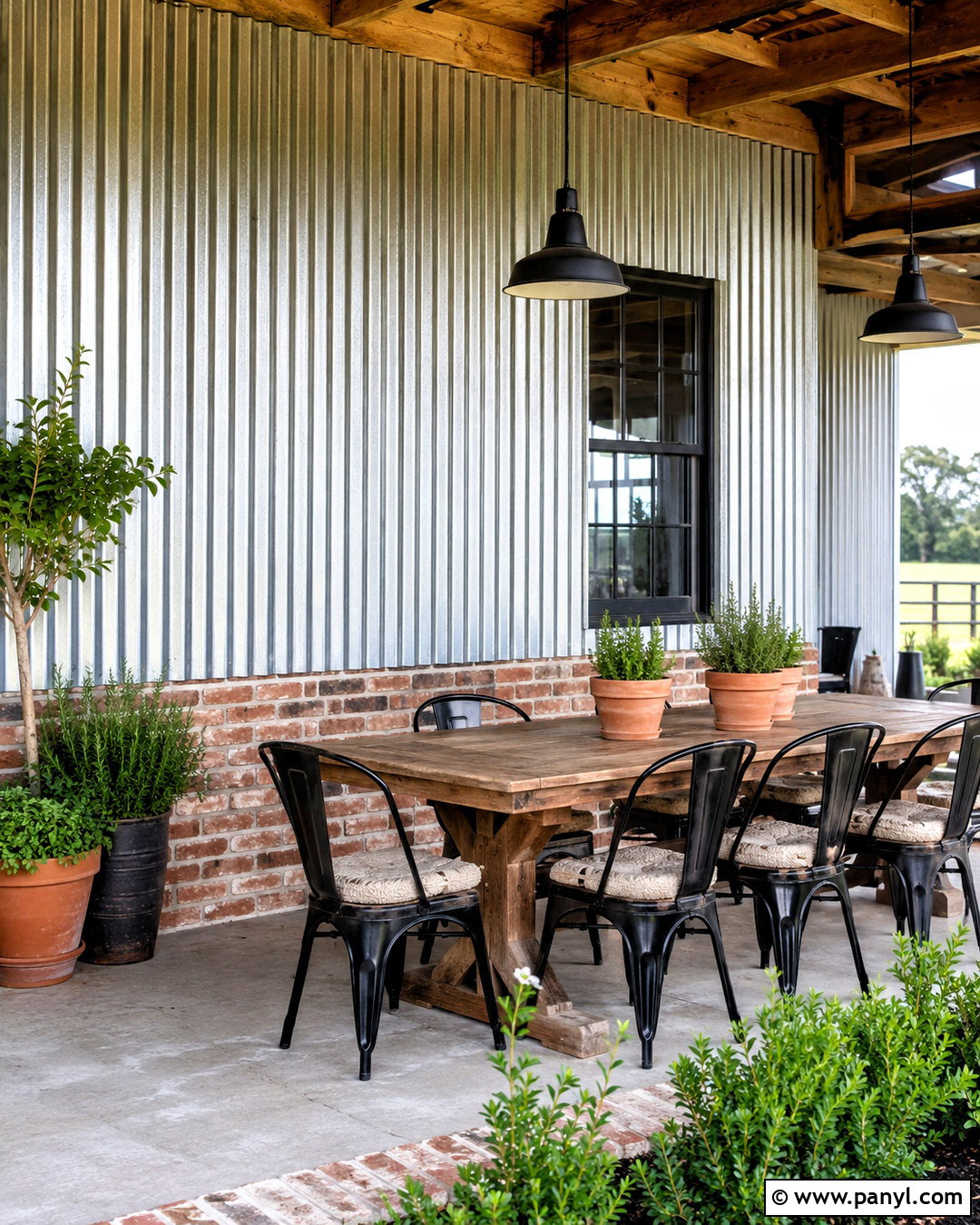 Corrugated Metal Outdoor Wall - 20 outdoor wall covering ideas