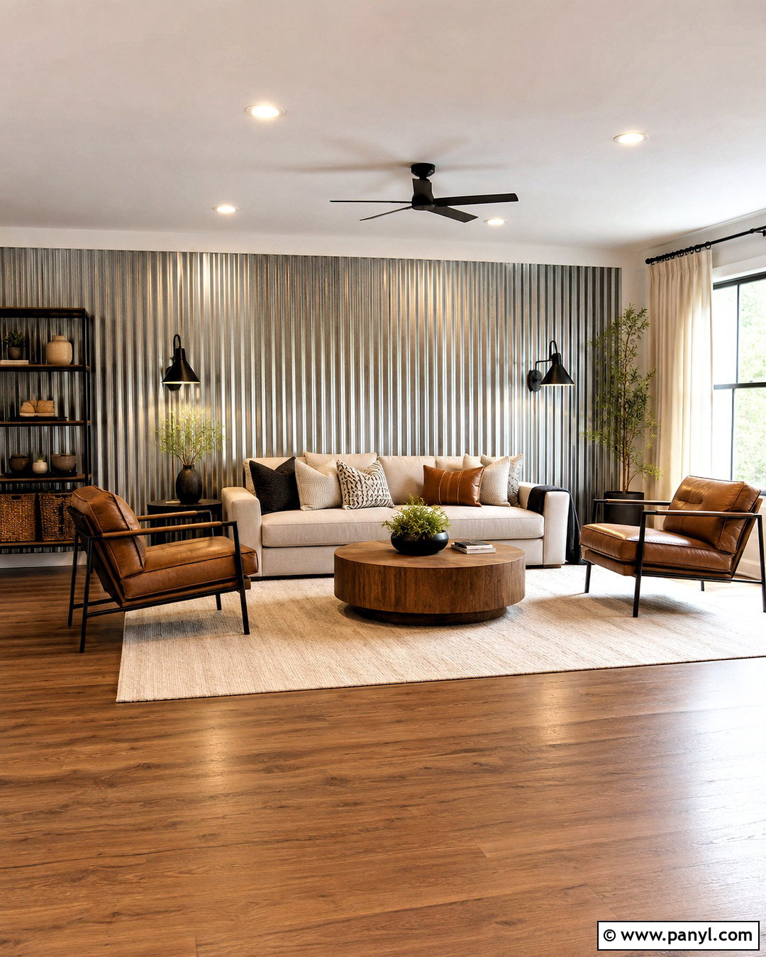 Corrugated Metal Wall Panel Living Room - 20 metal wall panel ideas