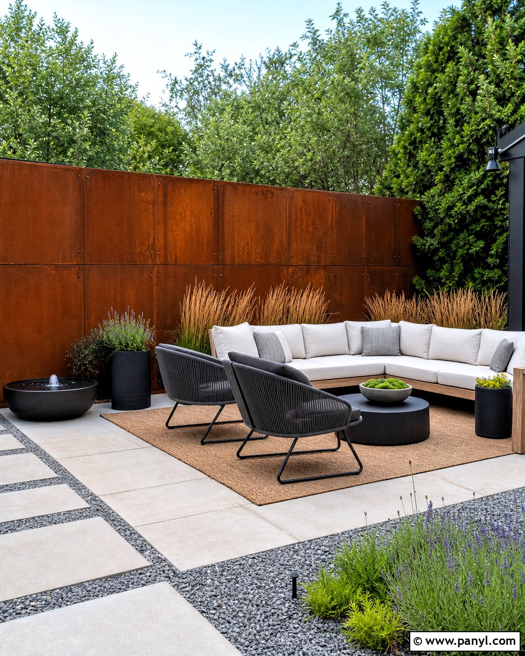 Corten Metal Accent Wall Patio - 20 metal accent wall ideas