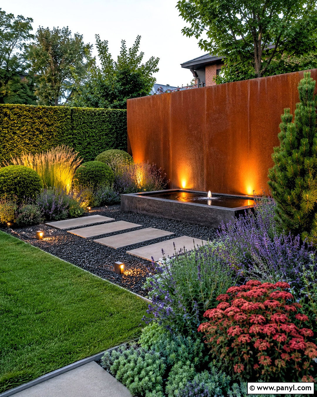 Corten Metal Wall Panel Garden - 20 metal wall panel ideas