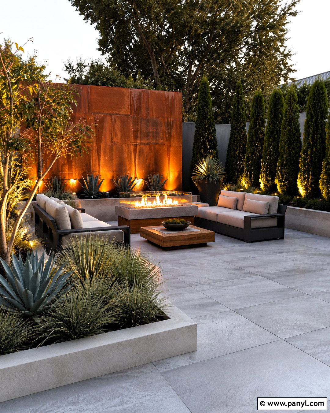 Corten Steel Outdoor Feature Wall - 20 outdoor feature wall ideas