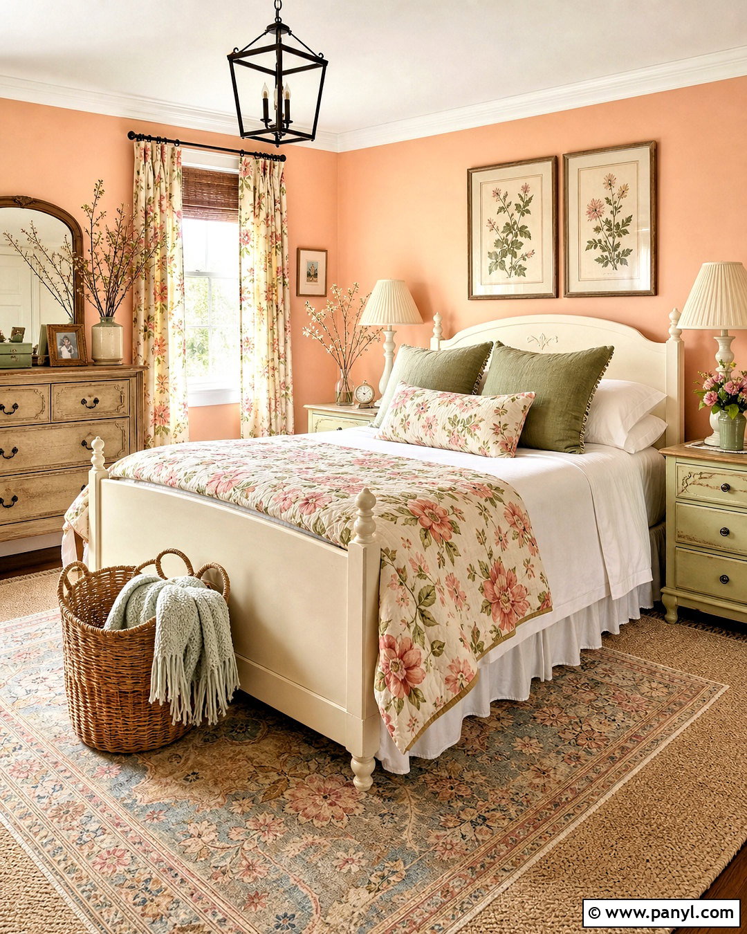 Cottage Apricot Bedroom - 20 apricot bedroom ideas
