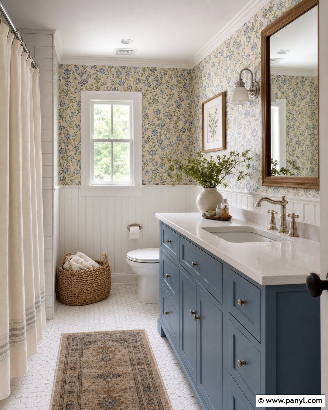 Cottage Bathroom Wallpaper - 25 Choose You Wallpaper Ideas