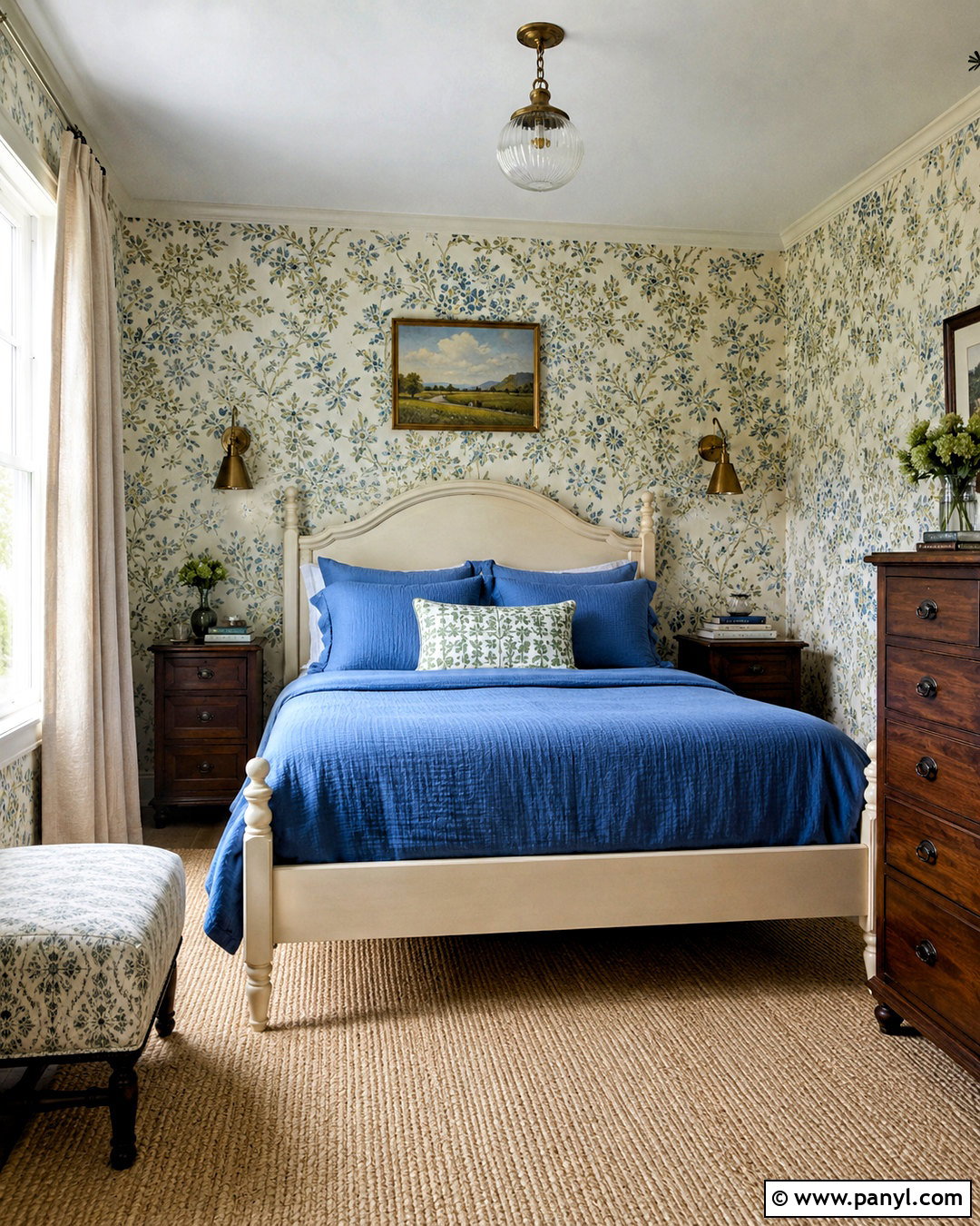 Cottage Bedroom With Wallpaper - 20 cottage bedroom ideas