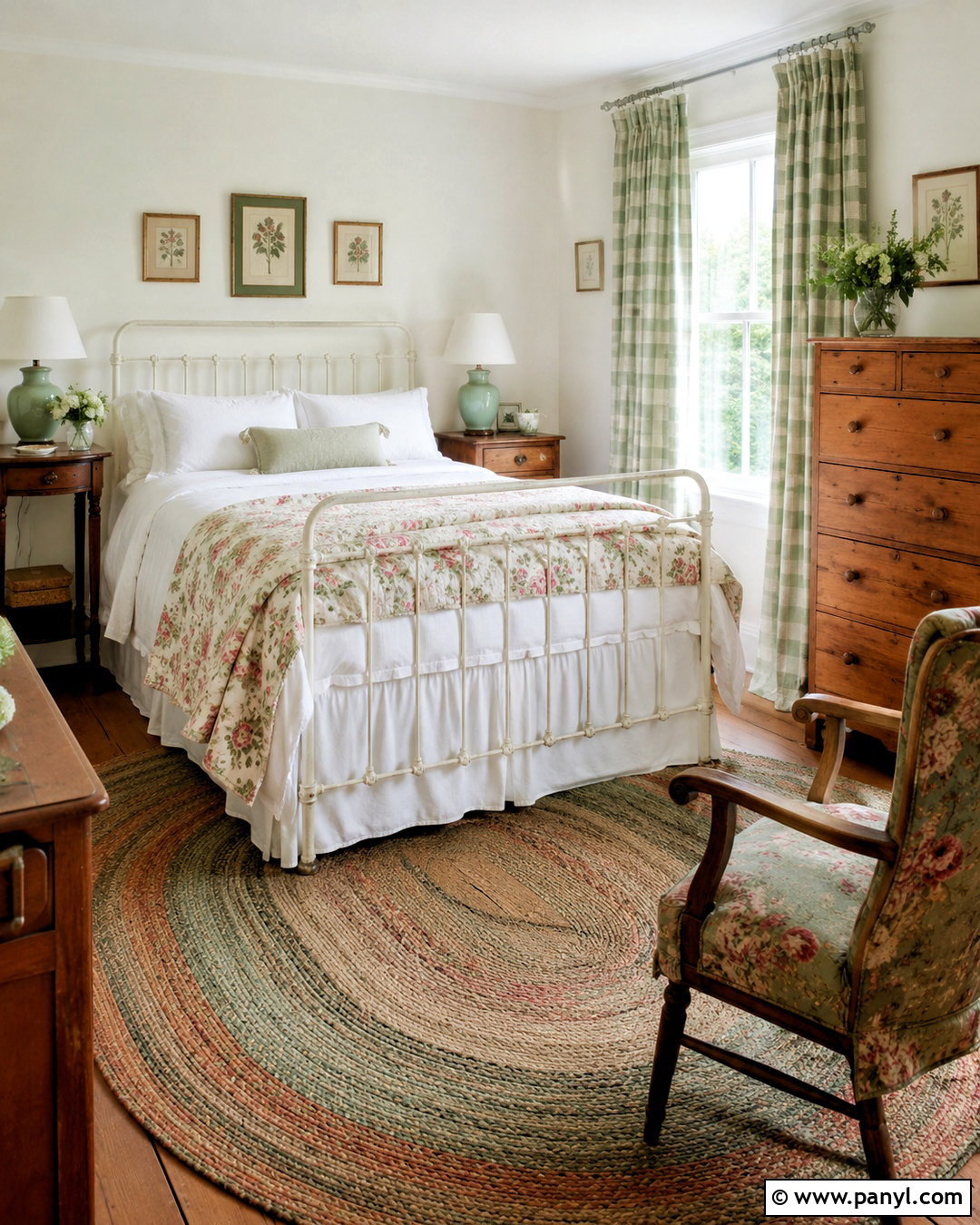 Cottage Checkered Bedroom - 20 checkered room aesthetic ideas