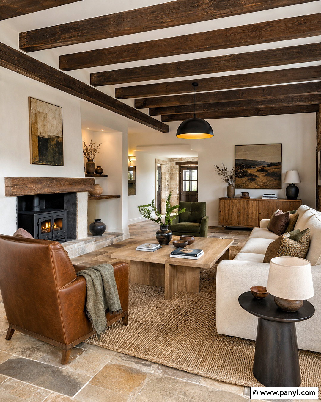 Cottage Interior With Exposed Beams - 20 modern cottage interior ideas