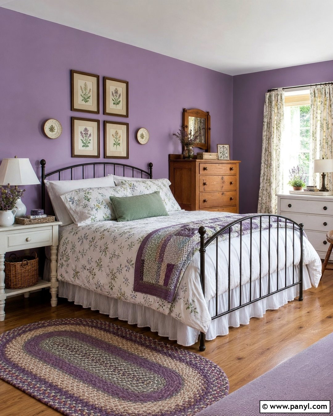 Cottage Lavender Accent Wall - 30 Lavender Accent Wall Ideas
