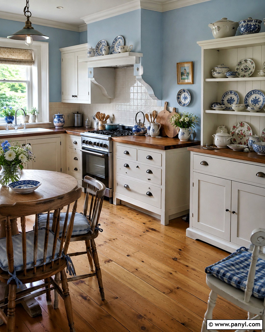 Cottage Light Blue Kitchen Walls - 40 light blue kitchen walls
