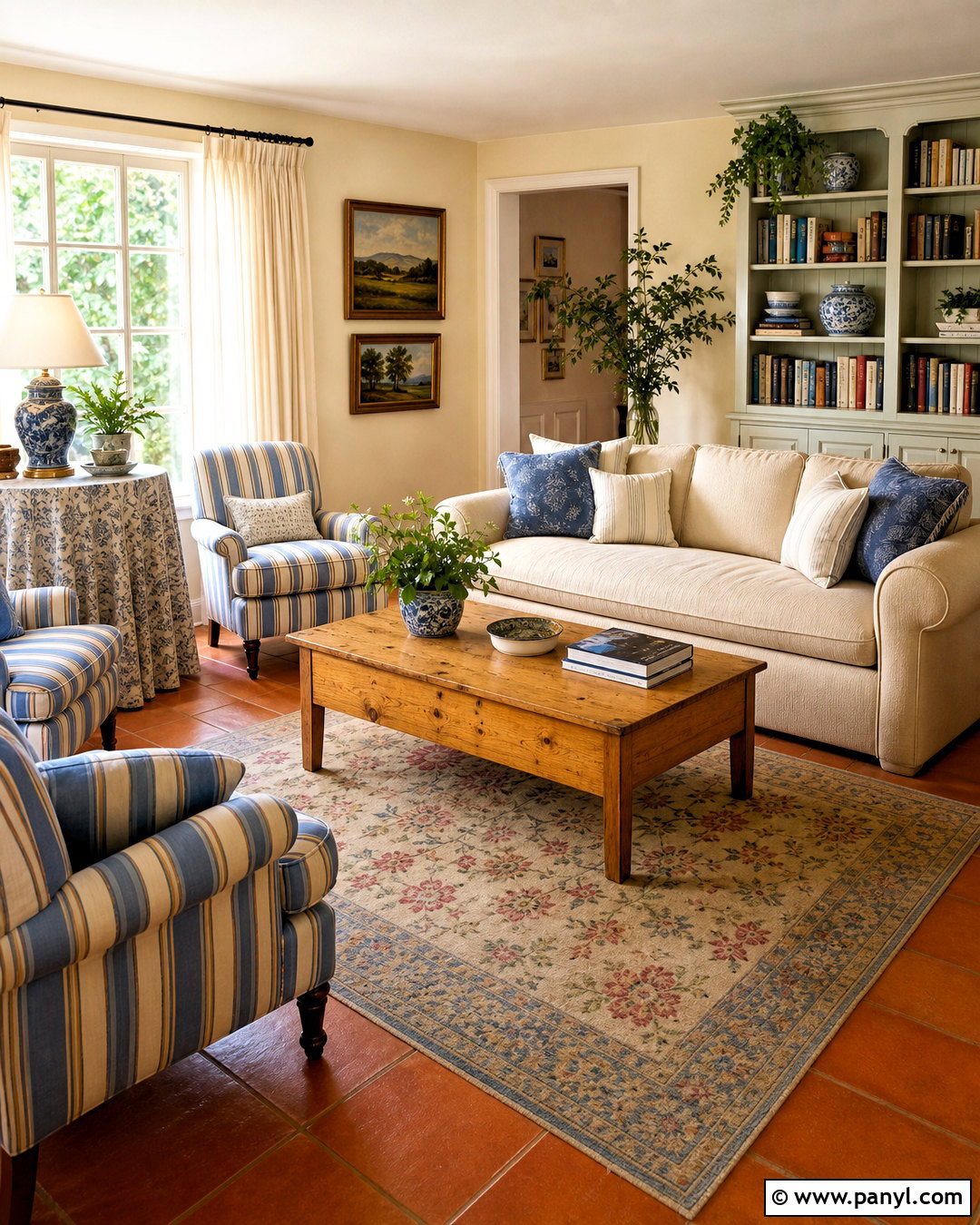Cottage Living Room With Terracotta Tiles - 20 terracotta tiles living room ideas