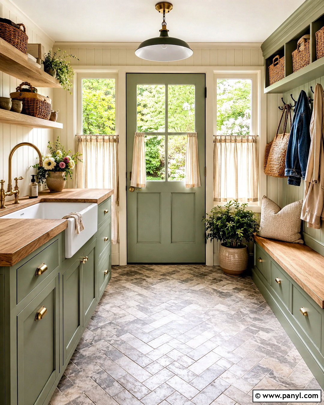Cottage Mudroom With Sink - 20 cottage mudroom ideas