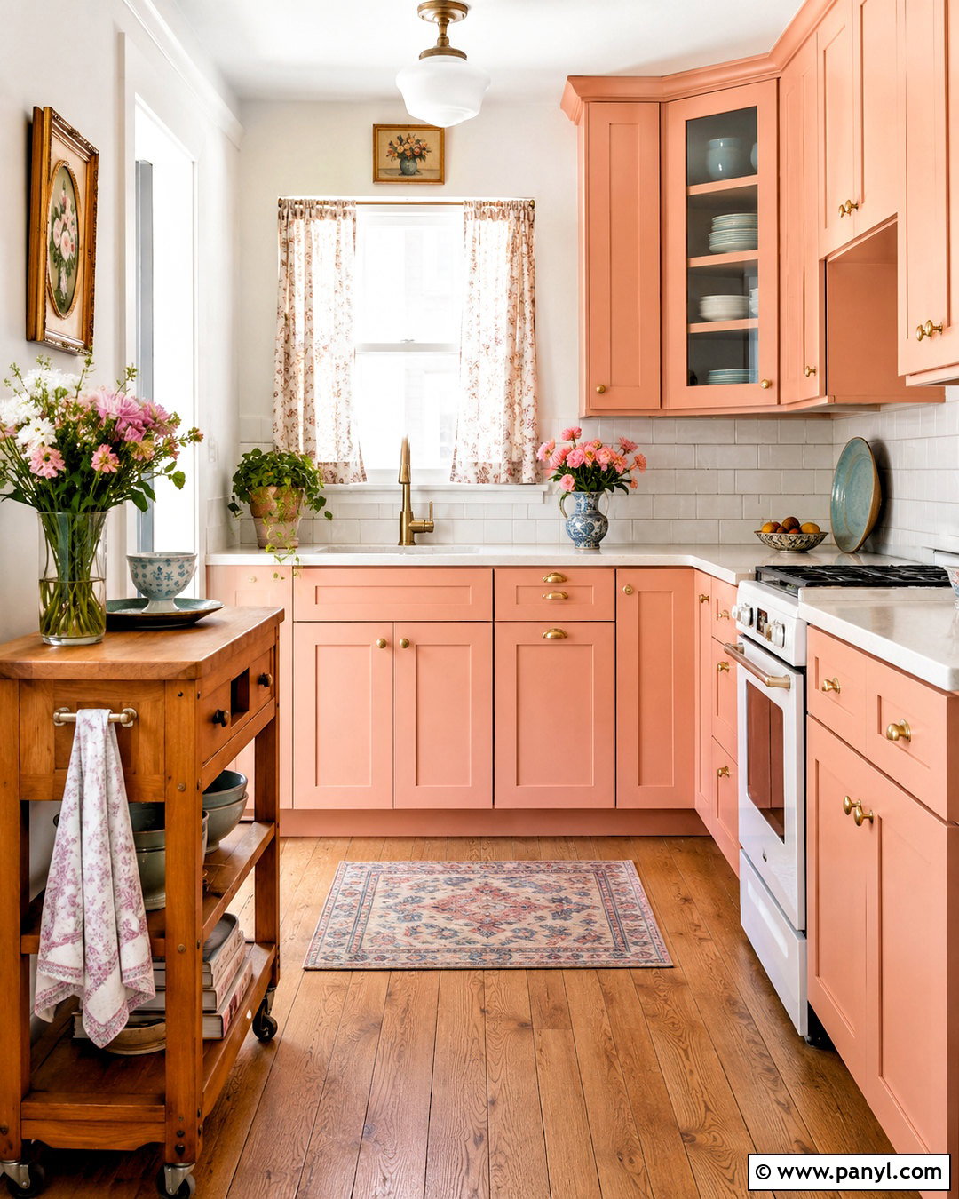 Cottage Peach Kitchen Cabinets - 20 peach kitchen cabinets