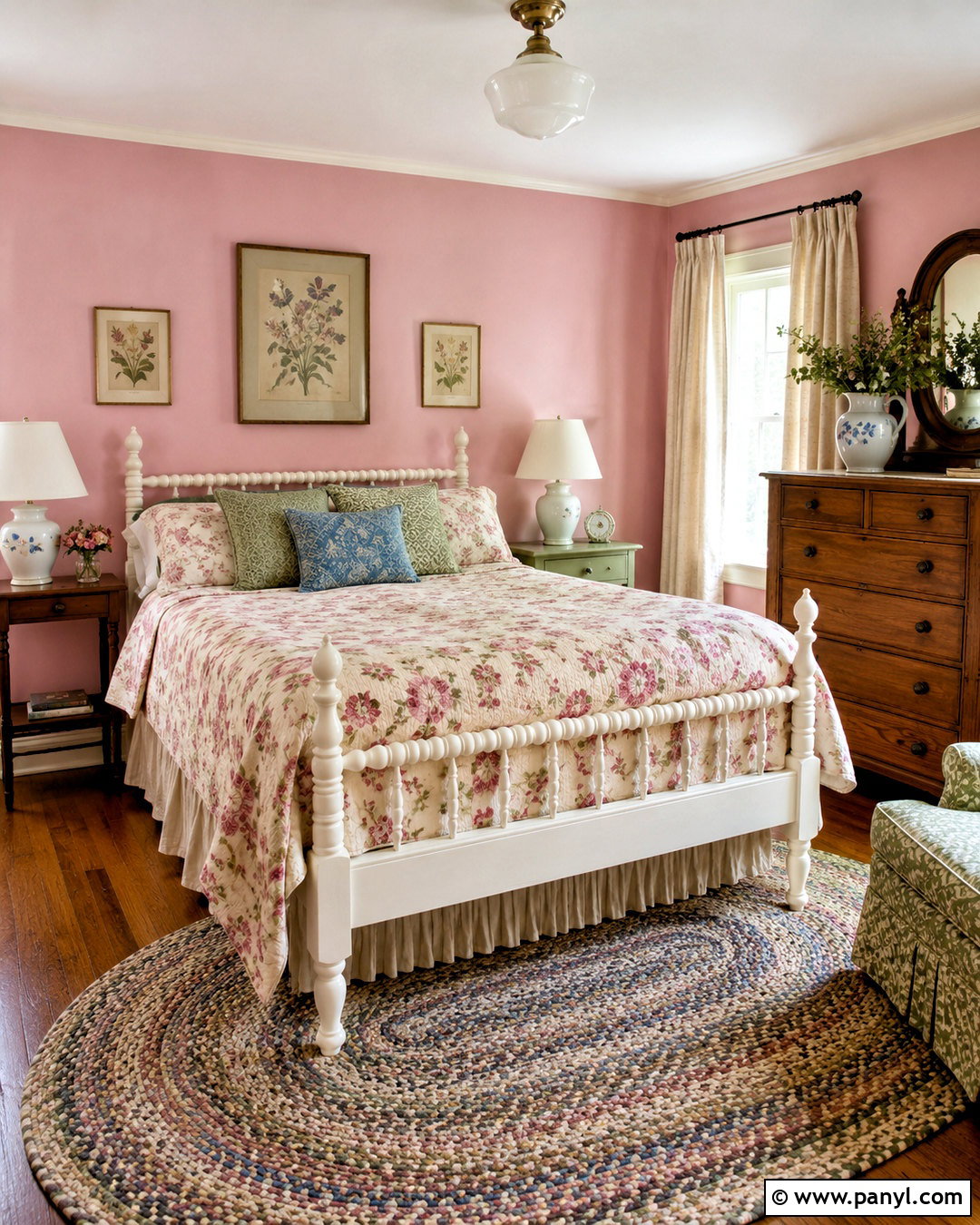 Cottage Pink Bedroom - 20 pink paint bedroom ideas