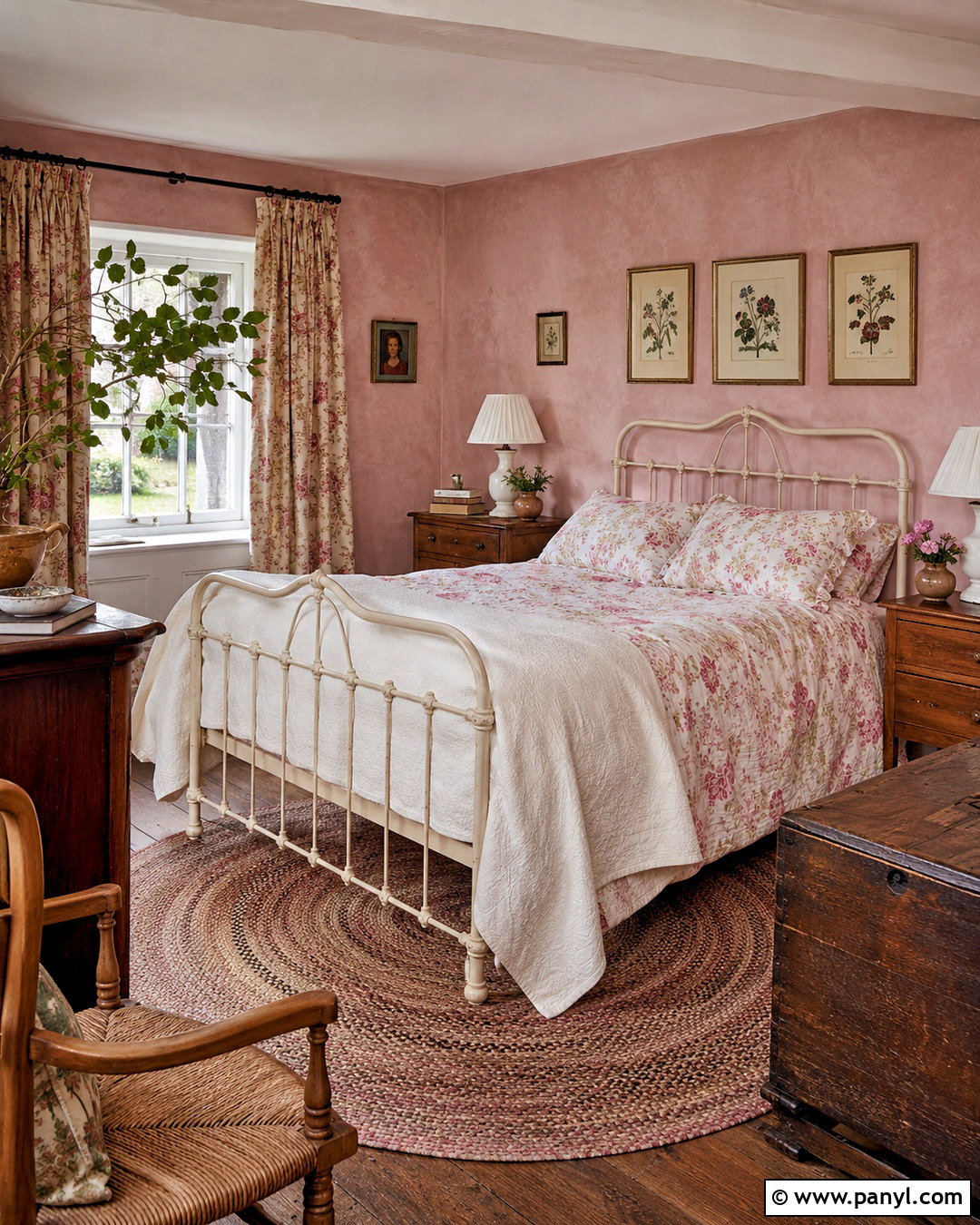 Cottage Pink Limewash Bedroom - 20 pink limewash bedroom ideas