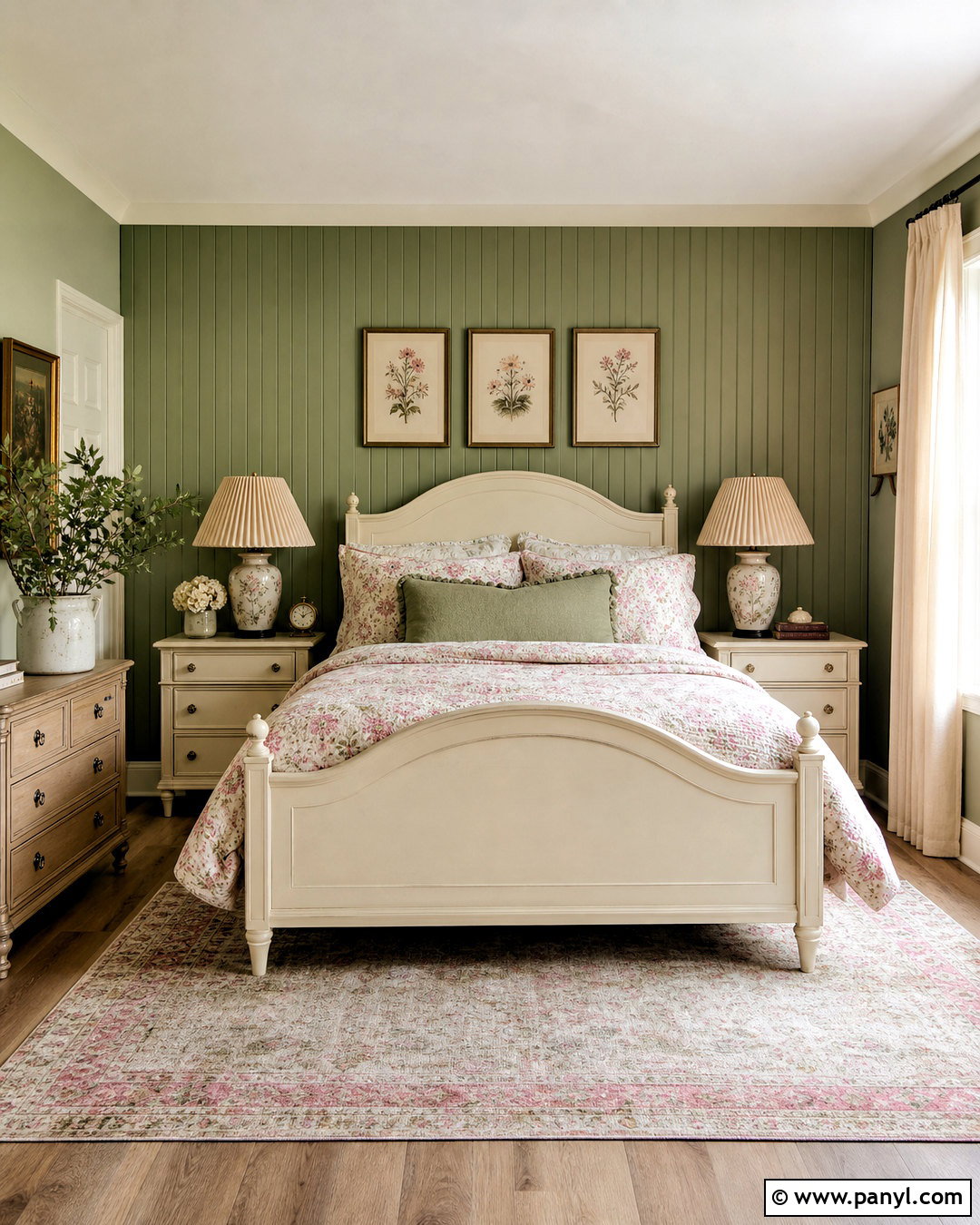 Cottage Sage Green Accent Wall Bedroom - 20 sage green accent wall bedroom ideas