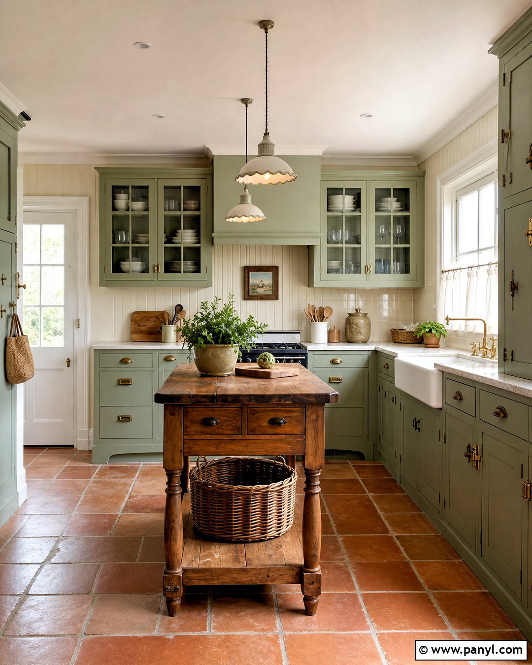 Cottage Sage Green Kitchen - 20 sage green kitchen colour scheme ideas