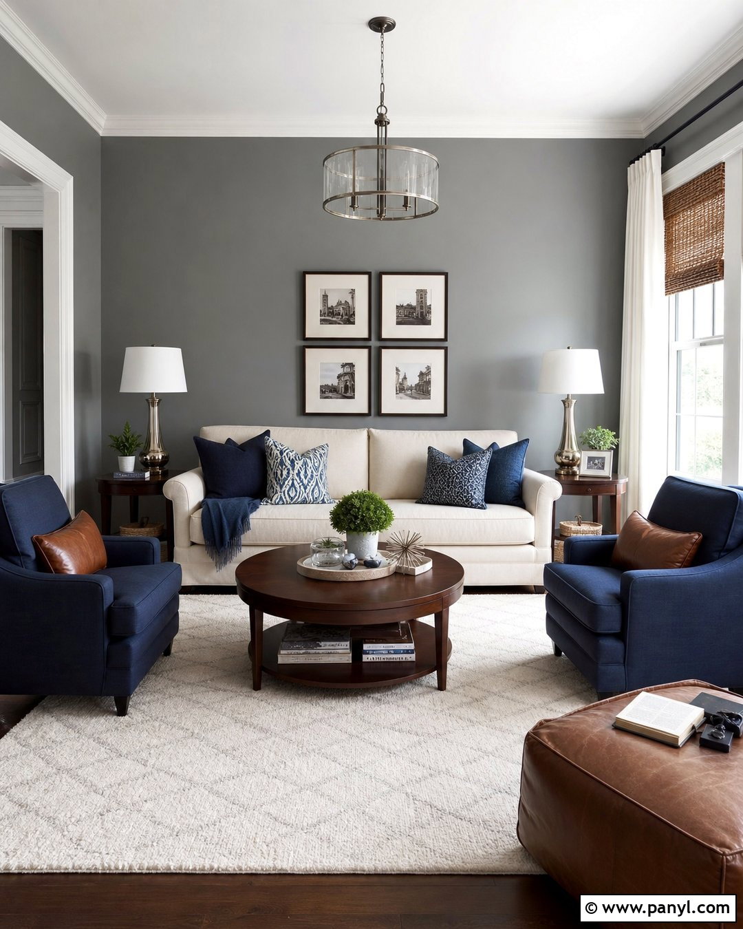 Coventry Gray Living Room - 20 Popular Gray Wall Colors