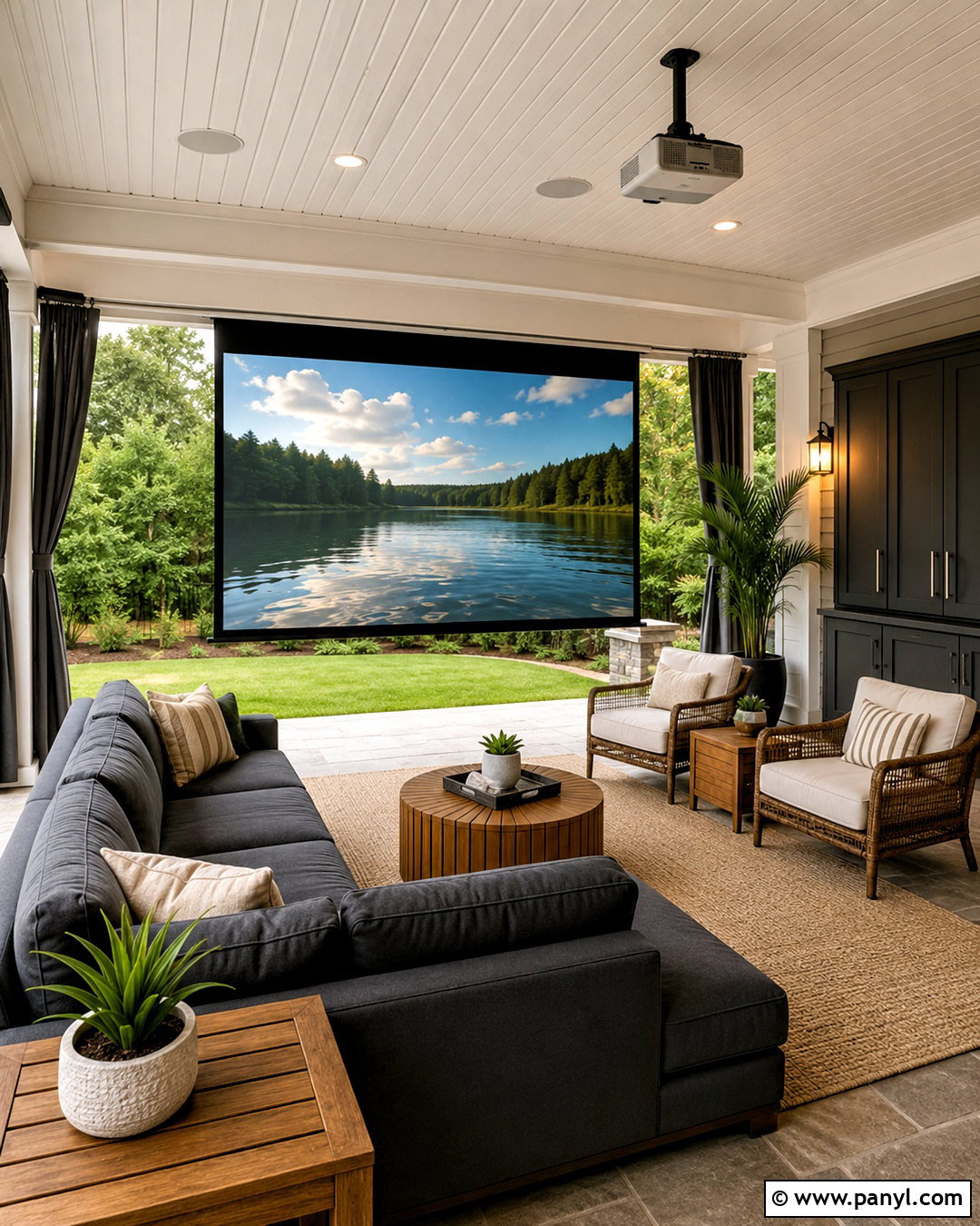 Covered Patio Projector Setup - 20 projector setup ideas
