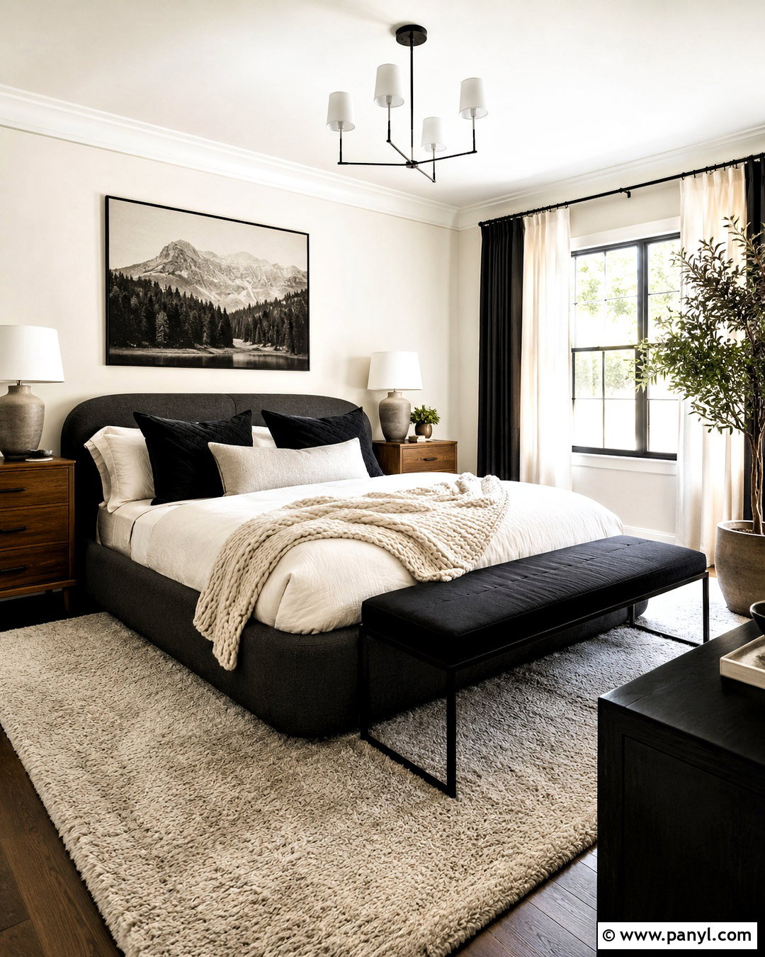 Cozy Black And White Bedroom - 20 black and white bedrooms