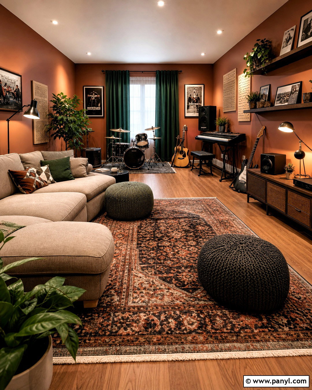 Cozy Family Jam Room - 20 family music room ideas