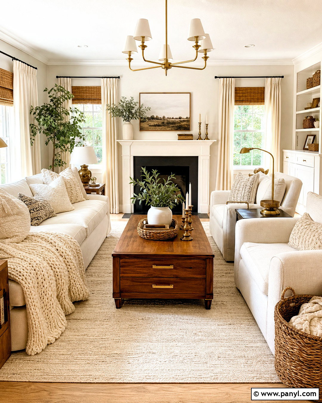 Cozy Gold And White Living Room - 20 gold and white living room ideas
