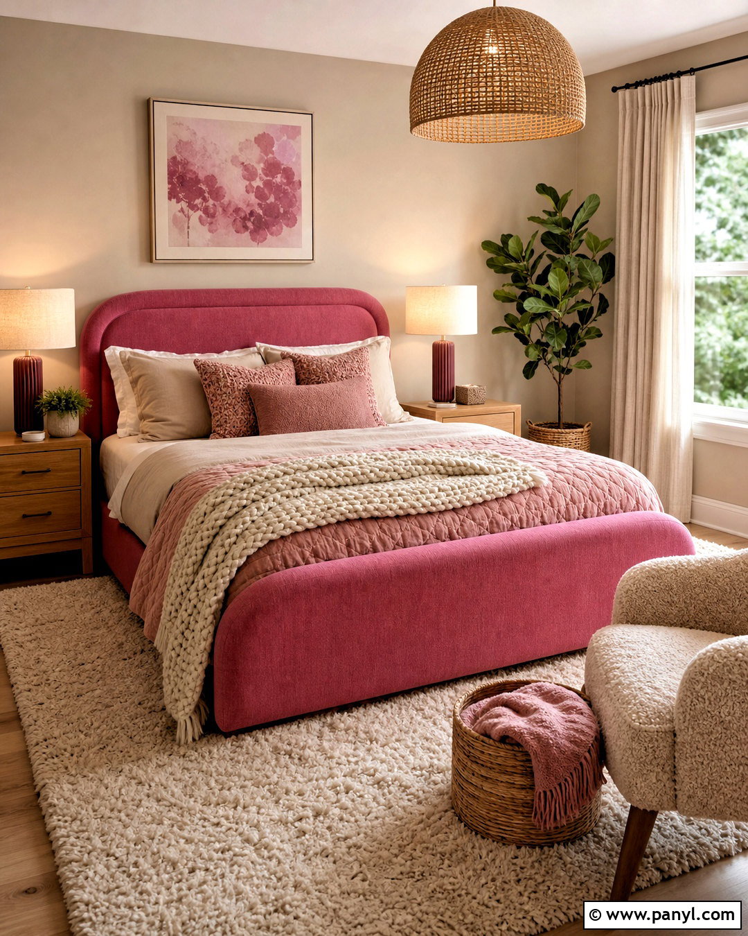 Cozy Hot Pink Bedroom - 20 hot pink bedroom aesthetic ideas