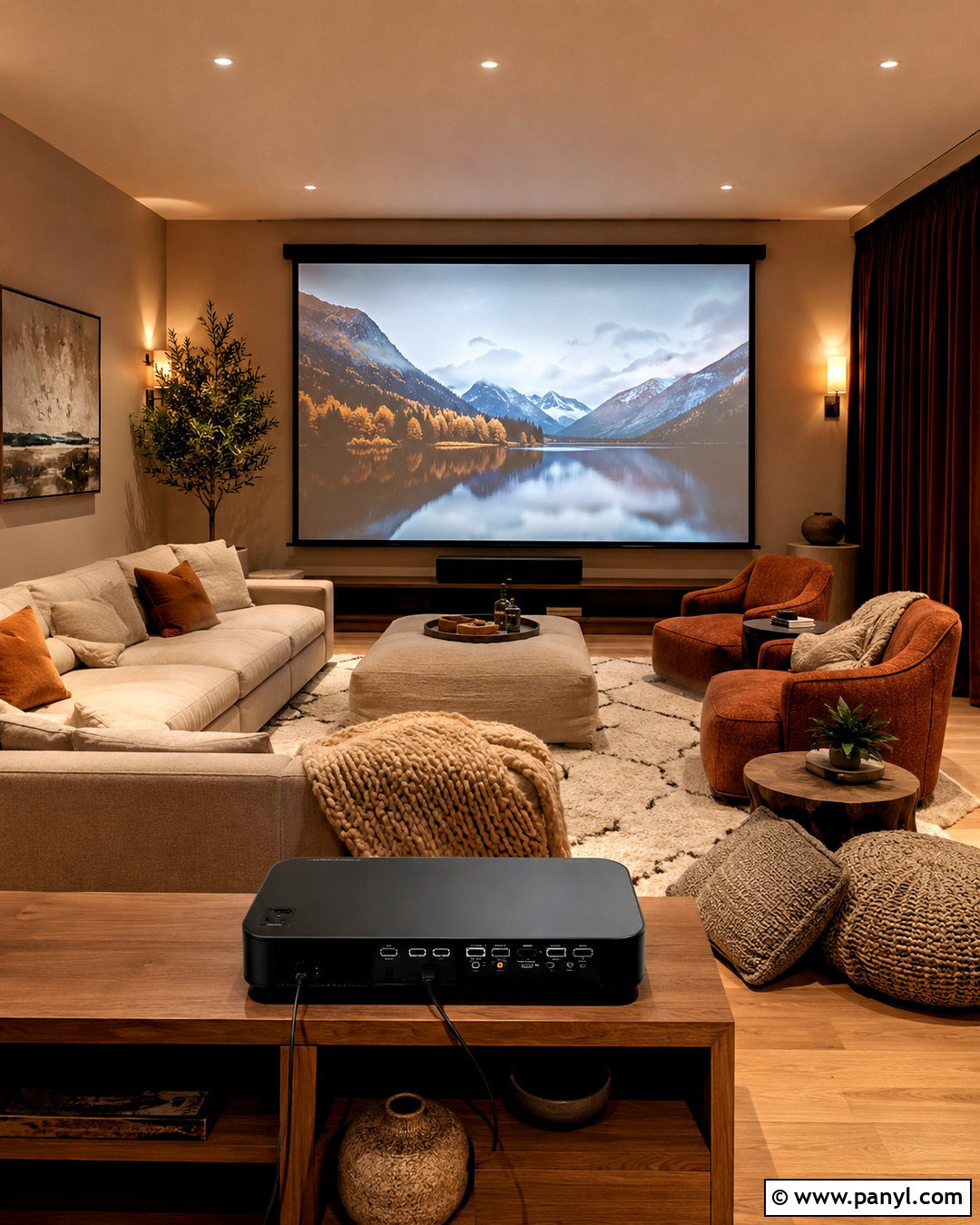 Cozy Living Room With Projector - 20 living room with projector ideas
