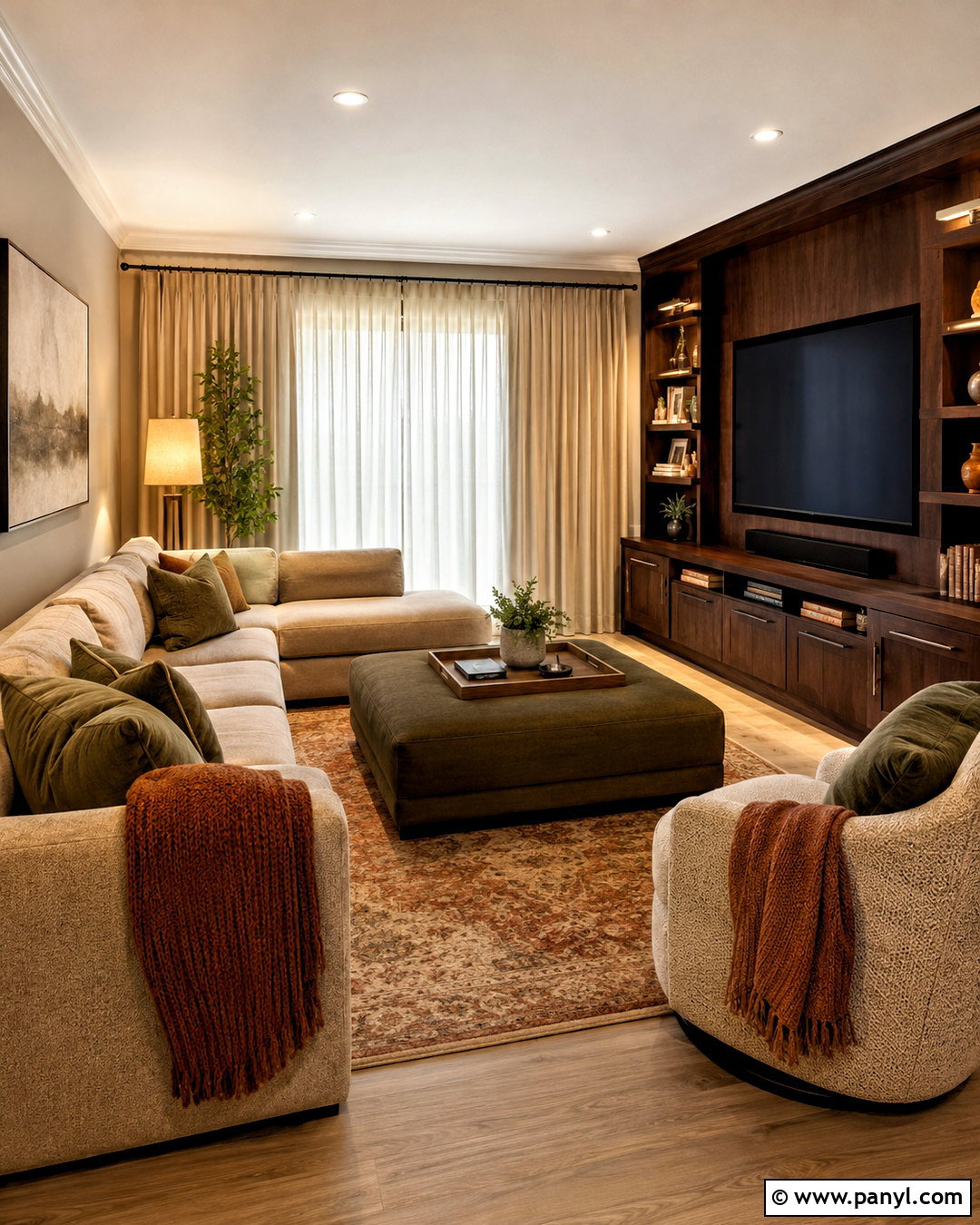 Cozy Living Room With TV - 20 cozy living rooms