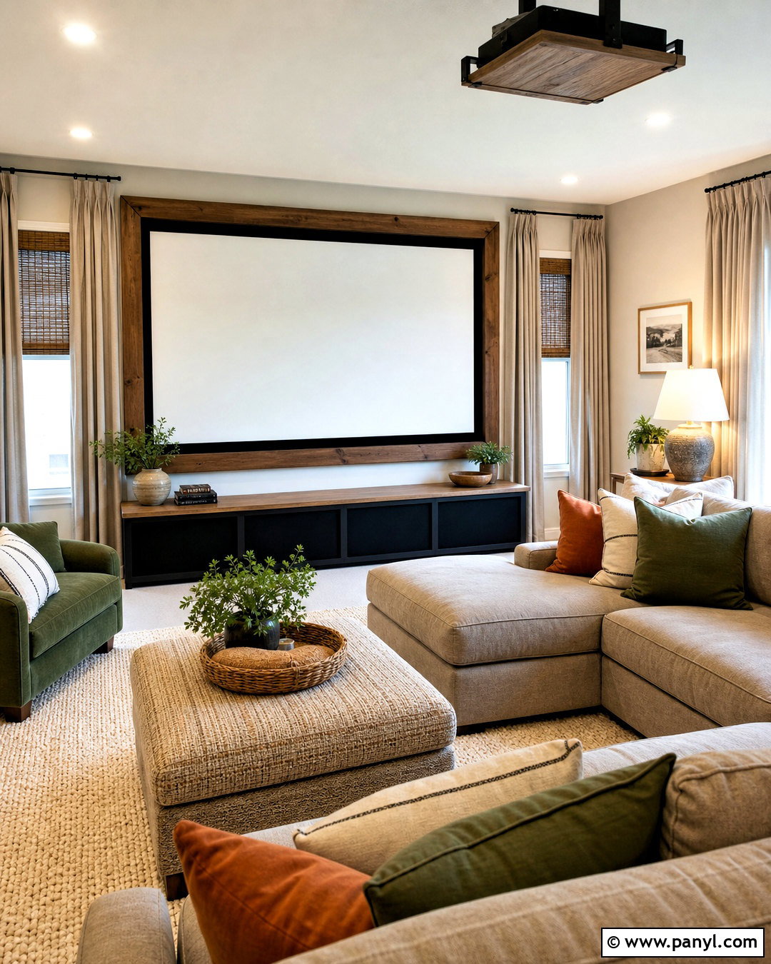 Cozy Projector Living Room - 20 tv projector living room ideas