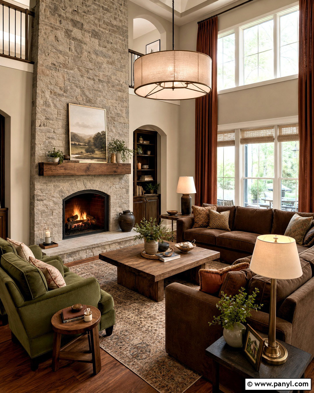 Cozy Two Story Living Room - 20 two story living room ideas