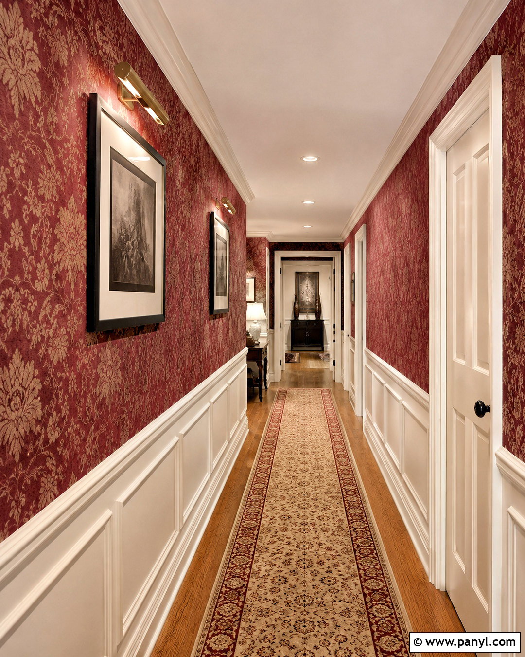 Cranberry Damask Wallpaper Hallway - 20 cranberry damask wallpaper ideas