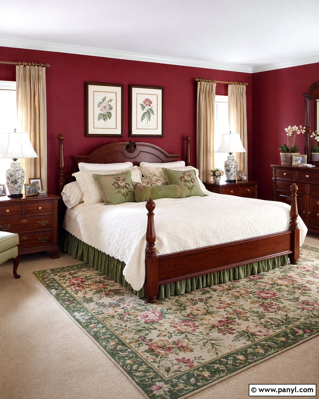 Cranberry Traditional Bedroom - 20 Early 2000S Red Walls
