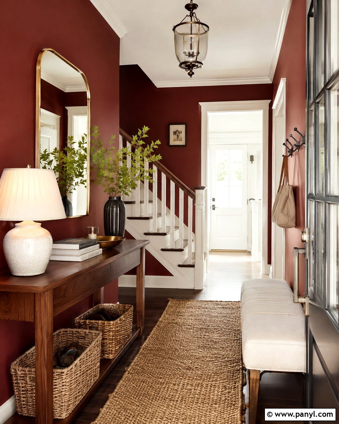Cranberry Walls In Entryway - 20 Cranberry Walls