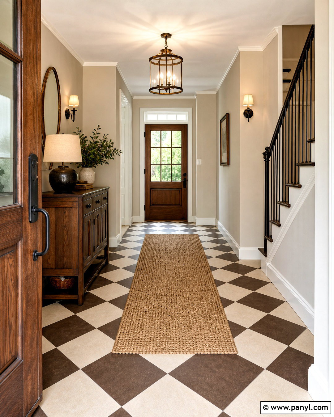 Cream And Brown Checkerboard Floor Tile - 20 latest tiles design for floor ideas