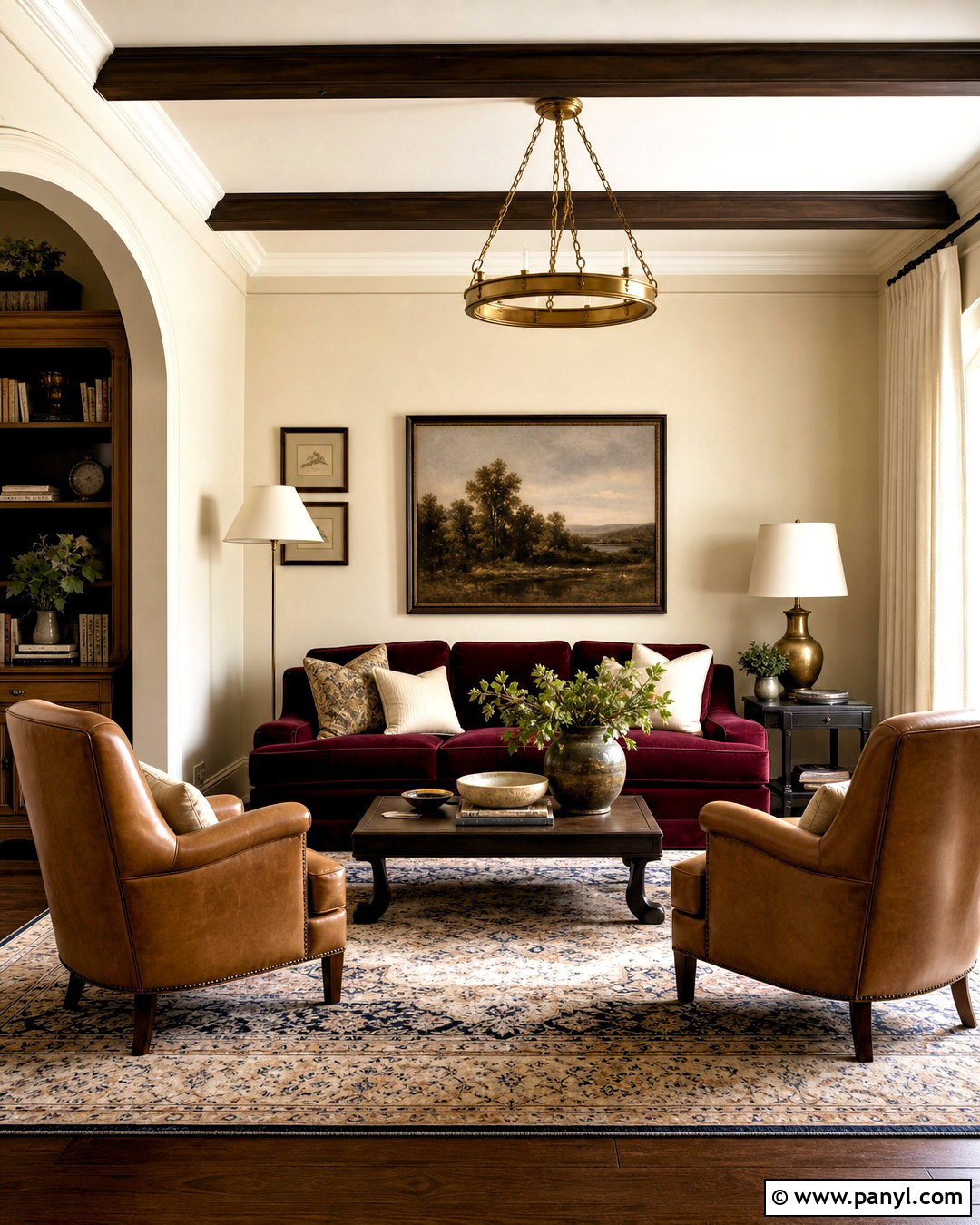 Cream And Burgundy Living Room - 20 interior room color combination ideas