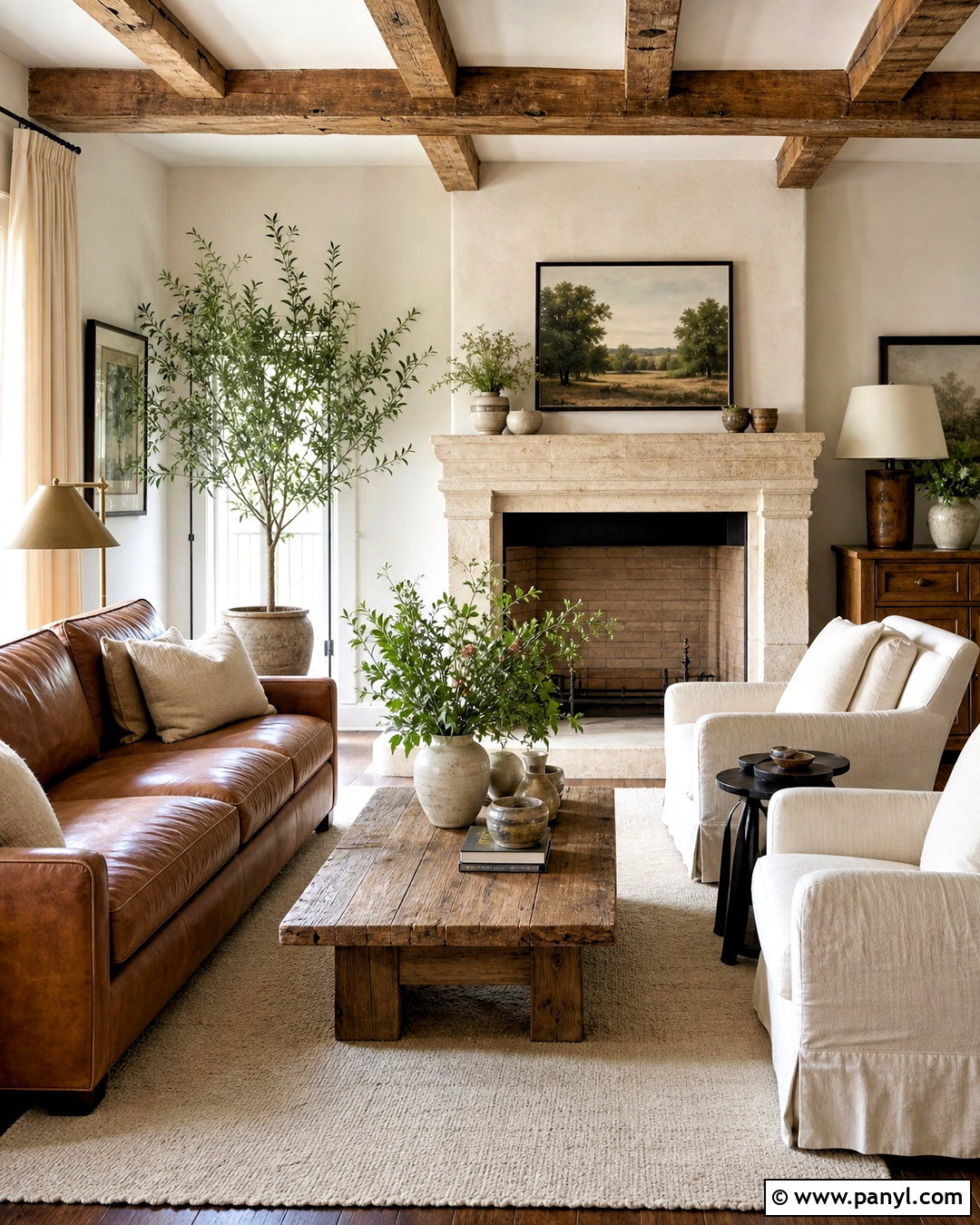 Cream And Camel Farmhouse Living Room Palette - 20 farmhouse color palette living room ideas