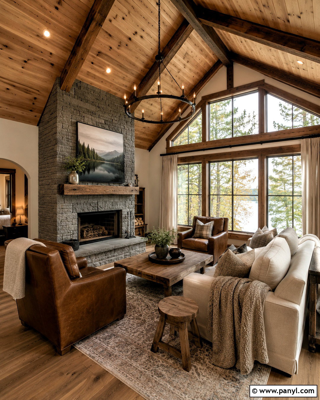 Cream And Cedar Cabin Color Scheme - 20 cabin color schemes